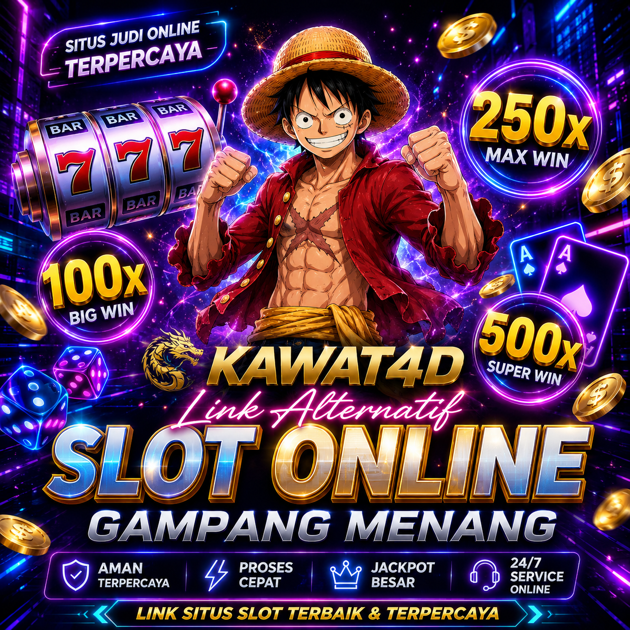 Thumbnail 1 of 3, Poster, KAWAT4D - Suku Cadang Link Login Resmi Slot Online Modern Terpercaya Di Indonesia designed and sold by KAWAT4D.